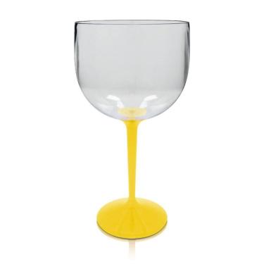 Imagem de Taça Gin Bicolor Amarela Acrílico Ps Krystalon