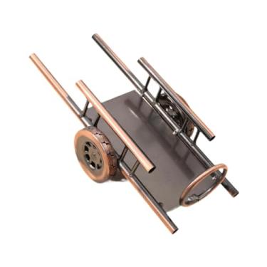 Imagem de XLWLLNJ CART Modelo de carrinho estátua compacta ornamento de ferro decoração de mesa rústica para bancadas Bar Rooms de barras de jantar As áreas de jantar, L