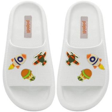 Imagem de Chinelo Aereo Menino Infantil Nº 25 ao 40 Masculino Estilo Nuvem Moda Slide 12.119 (Branco, BR, Criança de 9 a 12 anos, Numérico, 36)