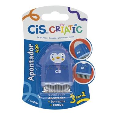 Imagem de CIS Apontador+Borracha CRIATIC 490 - Azul - Blister com 1 unidade