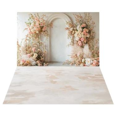 Imagem de Kate Conjunto de quarto, cenários de flores em arco, decoração de parede branca, decoração de ambientes internos para fotografia (3 m x 2 m e 10 pés x 6,5 pés)