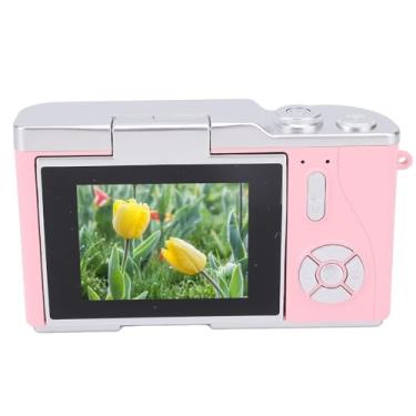 Imagem de Câmera Digital, Câmera de Vlogging 4k Foco Automático para Fotografia, 48MP 18x Digital Zoom Anti Shake, Com Tela Flip de 2,4 Polegadas, Compacta para Viagem Diária (Rosa)