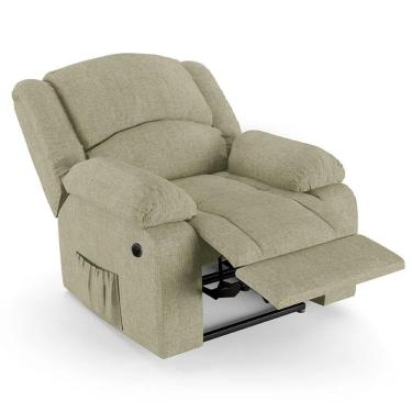 Imagem de Poltrona Do Papai Reclinável Pietra Power Elétrica Fh9 Linho Bege - Mpozenato