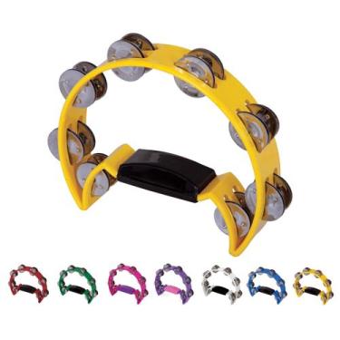 Imagem de Pandeiro Meia Lua SpanKing ABS Selecione a cor,  Amarelo