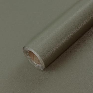 Imagem de Qianglive Papel de parede verde texturizado autoadesivo fosco papel de parede de contato removível cozinha vinil armário verde móveis papel de parede em relevo 59,9 cm x 1,198 cm