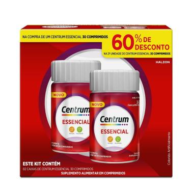 Imagem de Suplemento Alimentar Centrum Essencial 2 Unidades de 30 Comprimidos Cada