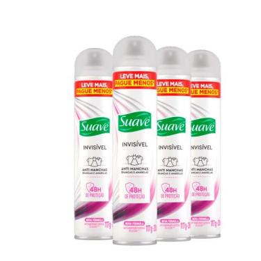 Imagem de Kit Desodorante Antitranspirante Suave Invisible Feminino 200ml - 4 Un