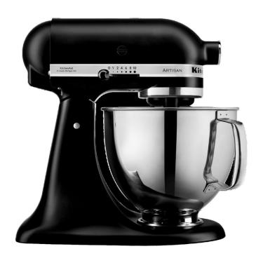 Imagem de Batedeira kitchenaid artisan dosméstico com 10 velocidades 275W 127V black matte KEA33CPANA