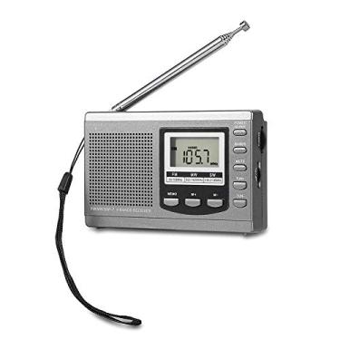 Imagem de Phefop Rádio MW, 60 Estação Predefinida, Alta Sensibilidade, Tamanho Compacto, Receptor Portátil Mini FM/SW Com Despertador Digital, para Viagem, Casa, Ao Ar Livre (GREY)