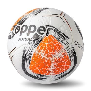 Imagem de Bola de Futsal Topper Salão Quadra Futebol Indoor Tamanho Padrão Oficial Adulto Juvenil Jovem Masculino Feminino Profissional Colada Resistente Branca e Laranja Edição Especial - Exclusiva