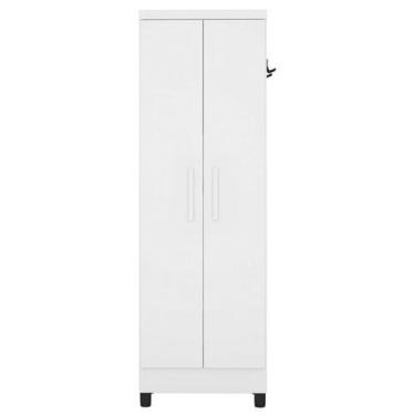 Imagem de Armário Multiuso 2 Portas 5 Prateleiras Branco - Qmovi, Moderno, Branc