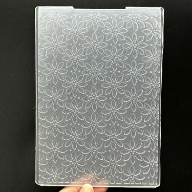 Imagem de Modelo de pasta em relevo de plástico 3D, textura de flor de 8 pétalas, 12 x 17 cm para fazer cartões, faça você mesmo, scrapbook, papel, artesanato, artesanato, scrapbook, artes, decoração