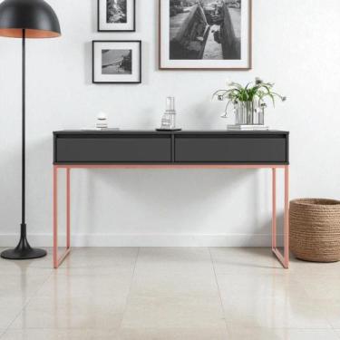 Imagem de Aparador Metalic Estilo Industrial pés em Metal - Casa H, Preto Cobre