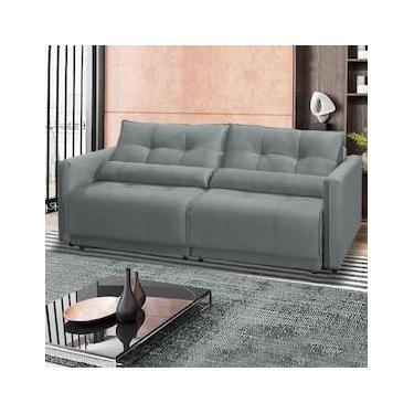 Imagem de Sofá-Cama RBF Móveis Ibiza 3 Lugares 212cm Reclinável com Rodízios