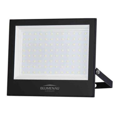 Imagem de Refletor LED Play 100W Luz Branca 6500K IP66 - Preto - BLUMENAU ILUMIN