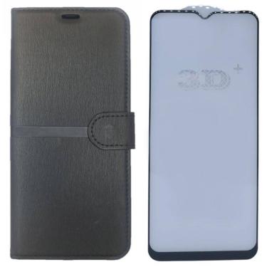 Imagem de Kit Capa Carteira Compatível Com Samsung A34 + Película 3D