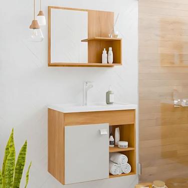 Imagem de Conjunto Gabinete de Banheiro com Cuba Mármore e Espelheira - Rainha d