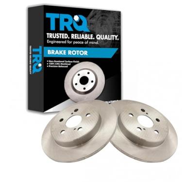 Imagem de TRQ Conjunto de 2 pares de rotor de freio a disco traseiro LH RH para Toyota Corolla 2019-2020