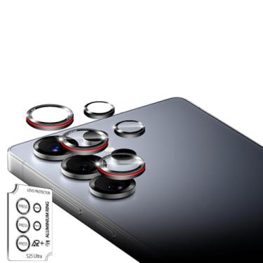 Imagem de BIGFACE Protetor de lente para câmera Samsung Galaxy S25 Ultra - [Anotação de parâmetros da câmera] Vidro temperado de grau militar e capa de câmera de metal, visualização HD com sessão noturna, uso