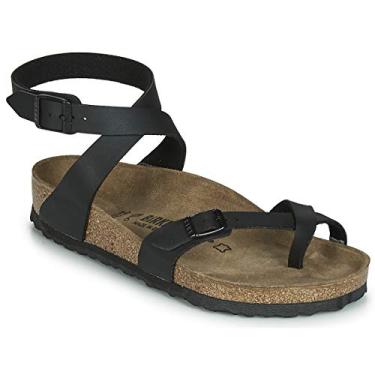 Imagem de Birkenstock Sandálias Femininas com Tira no Tornozelo, Preto Noir Noir, 8 Narrow
