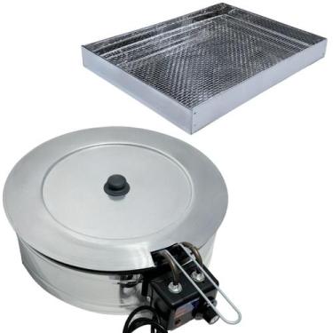 Imagem de Kit Fritadeira Elétrica Industrial Tacho Redondo Esmaltado 7 Litros co