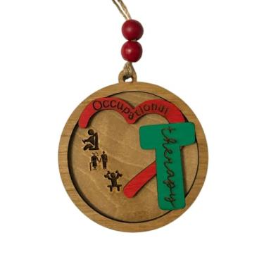 Imagem de Enfeite de árvore de Natal para terapeuta ocupacional | Presente religioso para pós-graduação em OT | Presente para terapia ocupacional | Ornamento de saúde do lar | 1 Coríntios 15:16