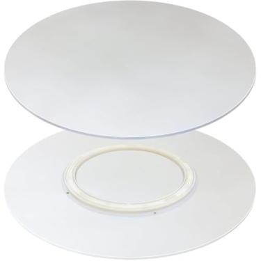 Imagem de Mesa Giratória Preguiçosa De Madeira Susan Para Mesa De Jantar Redonda 20 24 28 32 36 360 ° Mesa De Rotação Suave Silenciosa Servindo Fácil De Compartilhar C, White a, ? 70cm/28inch