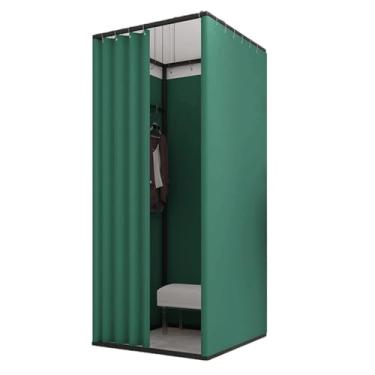 Imagem de Camarim quadrado com cortina de sombreamento, divisória de tela de privacidade portátil para lojas de roupas, escritórios e shoppings (G, 85 x 85 x 200 cm)