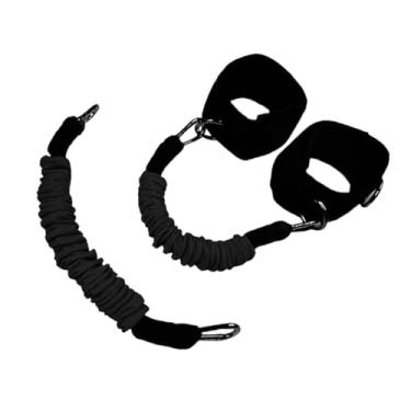 Imagem de oshhni Faixas de resistência para pernas, tornozeleiras e equipamentos de ginástica com tornozeleiras para exercícios, ideais para futebol, academia e outros, Preto