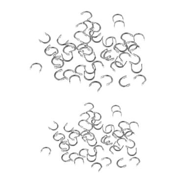 Imagem de barenx 100 peças de manilhas fáceis de aço inoxidável para Spinnerbaits, Spinners, iscas de pesca