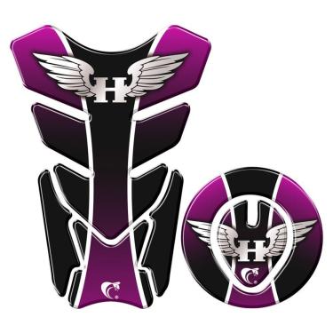 Imagem de Protetor Tanque E Bocal Adesivo Moto Honda Asa Até 2017 Rosa