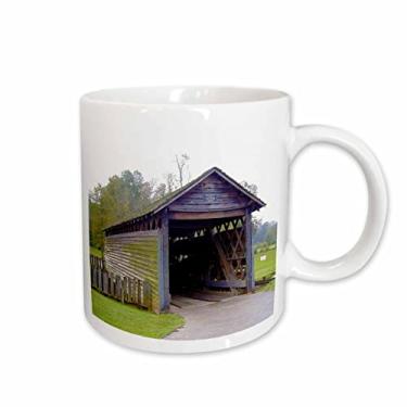 Imagem de 3dRose Coldwater Caneca de cerâmica com foto Ponte em Oxford Alabama Photo, 325 ml, vermelha