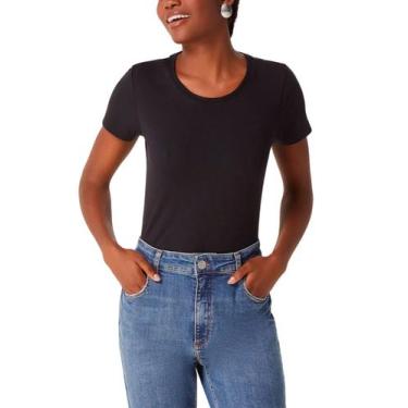 Imagem de Blusa Manga Curta Hering 0241 Feminina Básica Algodão T. P/EXG, G, N10