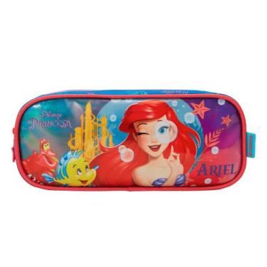 Imagem de Estojo Escolar Infantil Compartimentos Princesa Ariel Disney - Xeryus,