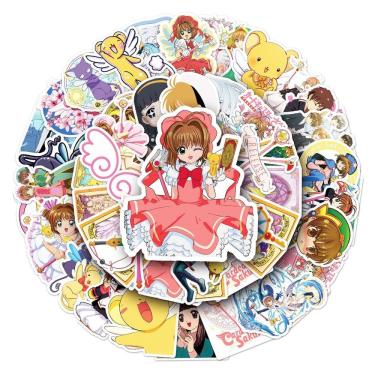 Imagem de Adesivos Cards Captors Sakura Anime Waterproof 50 unidades/pacote