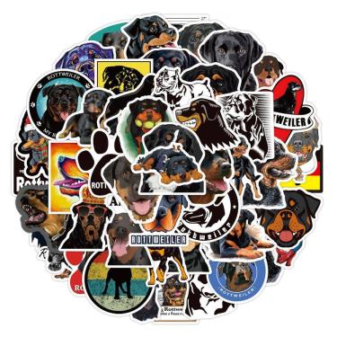 Imagem de Adesivos Rottweiler Dogs Anime, pacote de 50 unidades, 5-8 cm, impermeáveis