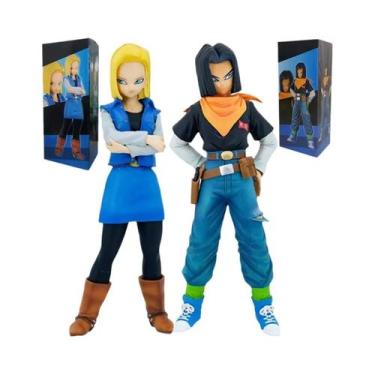 Imagem de Figuras De Ação PVC Dragon Ball Z Android 17 18 De 27CM, Brinquedos Pa