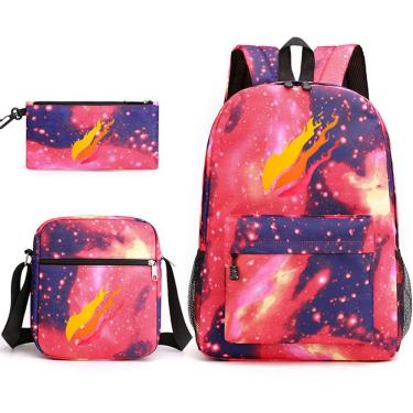 Imagem de Conjunto de mochilas escolares Prestonplayzs Cartoon Kids Nylon