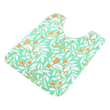 Imagem de Burbuja Tapete de banheiro com folhas botânicas, tapete de banho absorvente de pelúcia macio, base de vaso sanitário antiderrapante para piso de banheiro, oval em forma de U