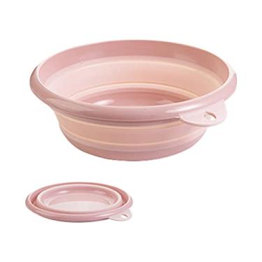 Imagem de Bacia de Lavagem Colapsível Reutilizável Plegável Cesto Armazenamento Cozinha Plástico Leve Econômico Espaço com Buracos para Suspensão Bordas Lisas Camping Casa RV Viagem Limpeza