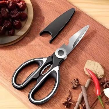 Imagem de SK5 Tesoura de cozinha de aço resistente, multifuncional, tesoura de osso de aves, para uso doméstico e frango, peixe, carne