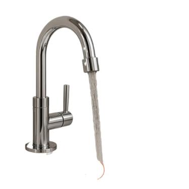 Imagem de Torneira para Lavatório ABS Cromada Bica Móvel 1/4 de Volta Duplo Comando para Banheiro