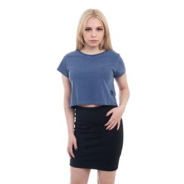 Imagem de Cropped Malha Premium Akva, Azul escuro