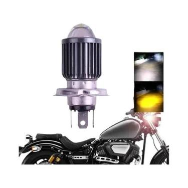 Imagem de Farol De Moto LED H4 60W 15000LM Branco Amarelo Feixe Alto/Baixo Holof