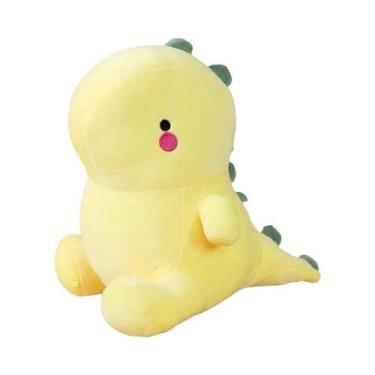 Imagem de Brinquedo De Pelúcia Dinossauro Colorido E Macio, Dino Plushie Sentado