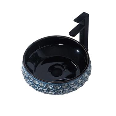 Imagem de Vessel Vanity Sink Light Luxo Estilo Nórdico Acima da Bacia Varanda Banheiro Cerâmica Pia Redonda Bancada Moderna