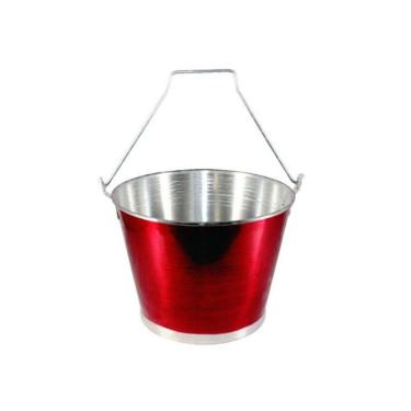 Imagem de Balde Gelo Cerveja C/ Alça Alumínio Profissional Vermelho