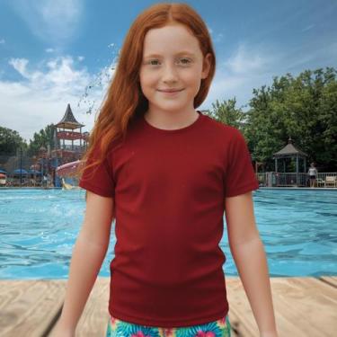 Imagem de Camisa Térmica Infantil Menina Manga Curta Proteção Solar Segunda Pele