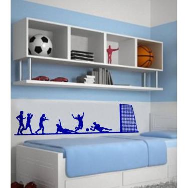 Imagem de Adesivo Decorativo De Parede Time Jogando Futebol Quarto