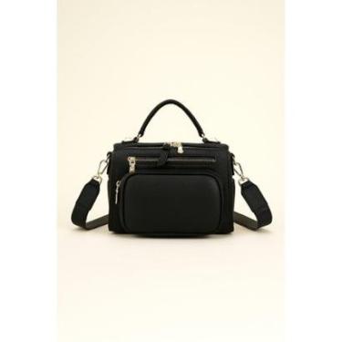 Imagem de Bolsa Média Transversal D Bell Outlet Fashion Preta-Feminino